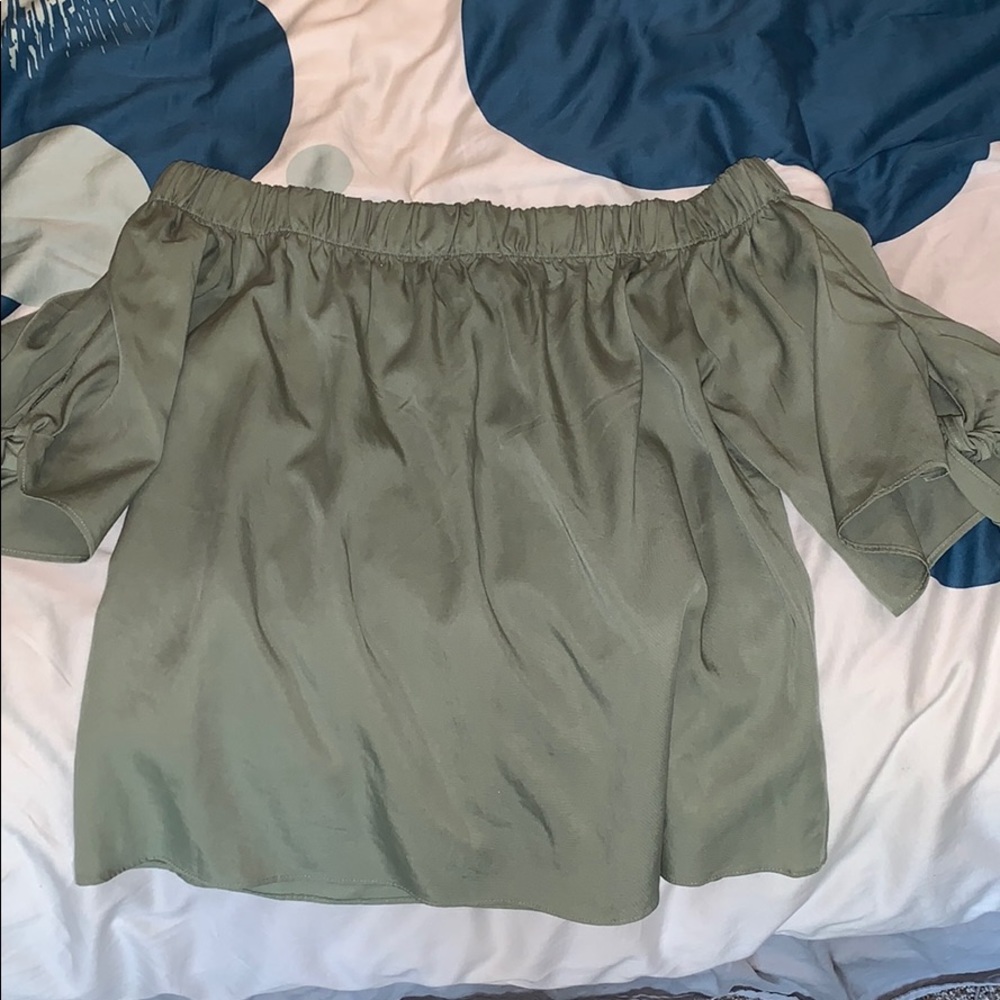 Olive Green Off the shoulder top